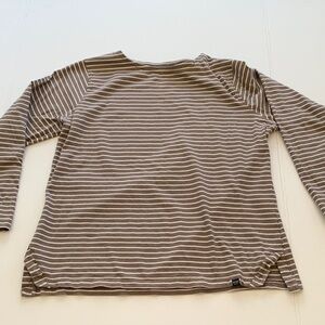 Regatta Women’s 3X/16 Brown and Cream Striped Long Sleeve T-Shirt Top